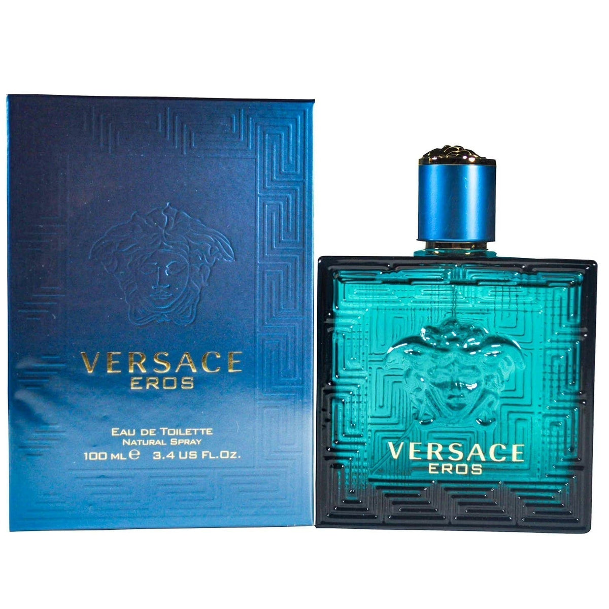 Versace Eros Eau de Toilette for Men – Luxury Men’s Fragrance with Lemon, Green Apple, Mint, Tonka Bean, Cedarwood & Vanilla