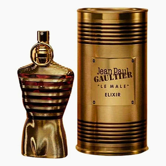 Jean Paul Gaultier Le Male Elixir EDP for Men – Warm Amber Fragrance with Honey, Tobacco & Vanilla
