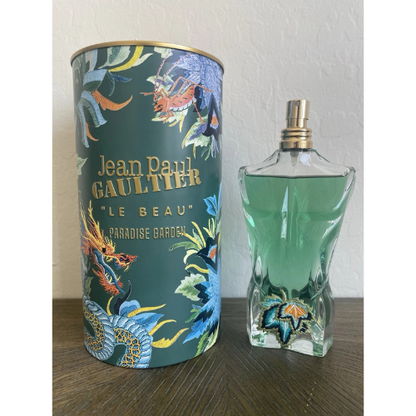 Jean Paul Gaultier Le Beau Paradise Garden EDP 4.2 oz for Men – Green Aquatic Fragrance with Coconut, Fig & Mint