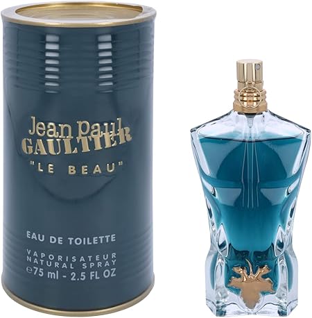 Jean Paul Gaultier Le Beau EDT 2.5 fl oz for Men – Fresh Coconut, Tonka Bean & Woody Fragrance