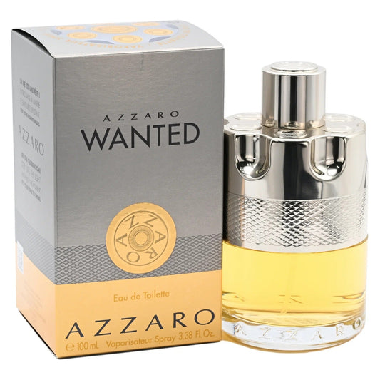 Azzaro Wanted EDT for Men 3.4 oz – Woody Spicy Cologne with Lemon, Ginger, Cardamom & Vetiver