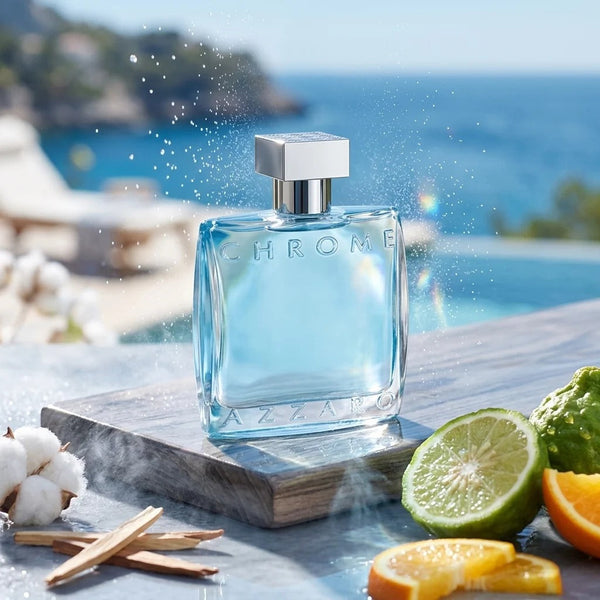 Azzaro Chrome EDT for Men – Fresh Citrus & Woody Eau de Toilette, Long-Lasting Masculine Fragrance